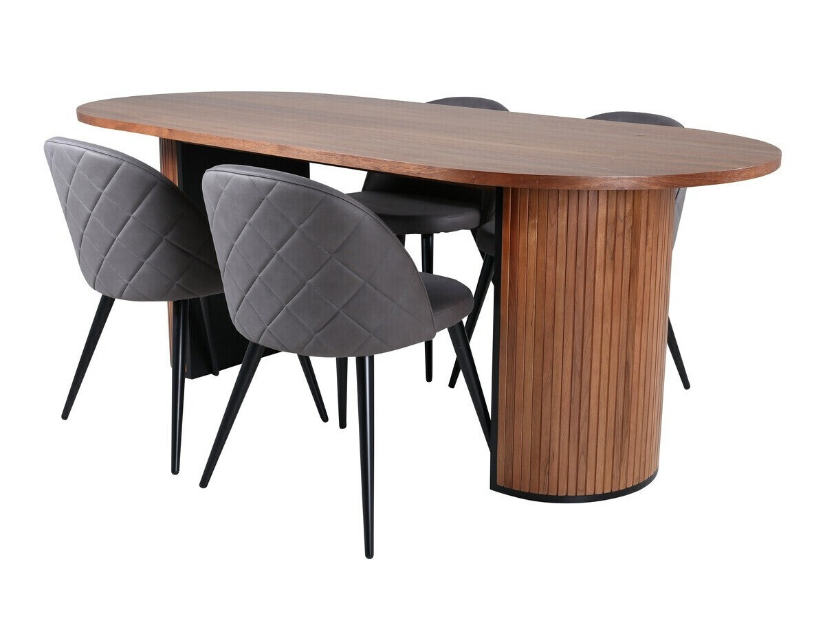 Essgruppe Dallas 2764 (Grau + Schwarz)