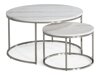Couchtischset Scandinavian Choice 851 (Weisser Marmor + Silber)