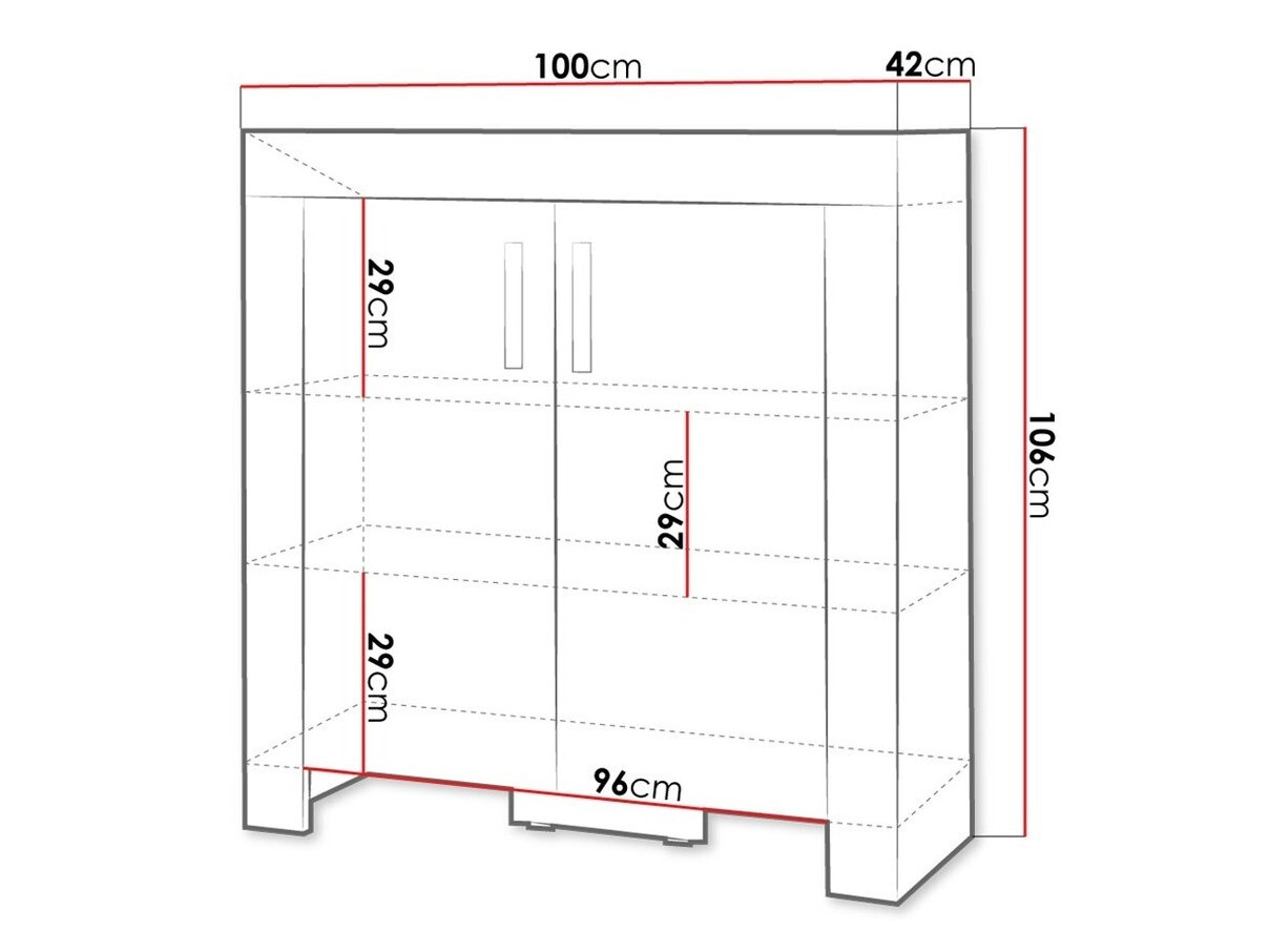 Sideboard Melfeli 107 (Sonoma eichenholz)