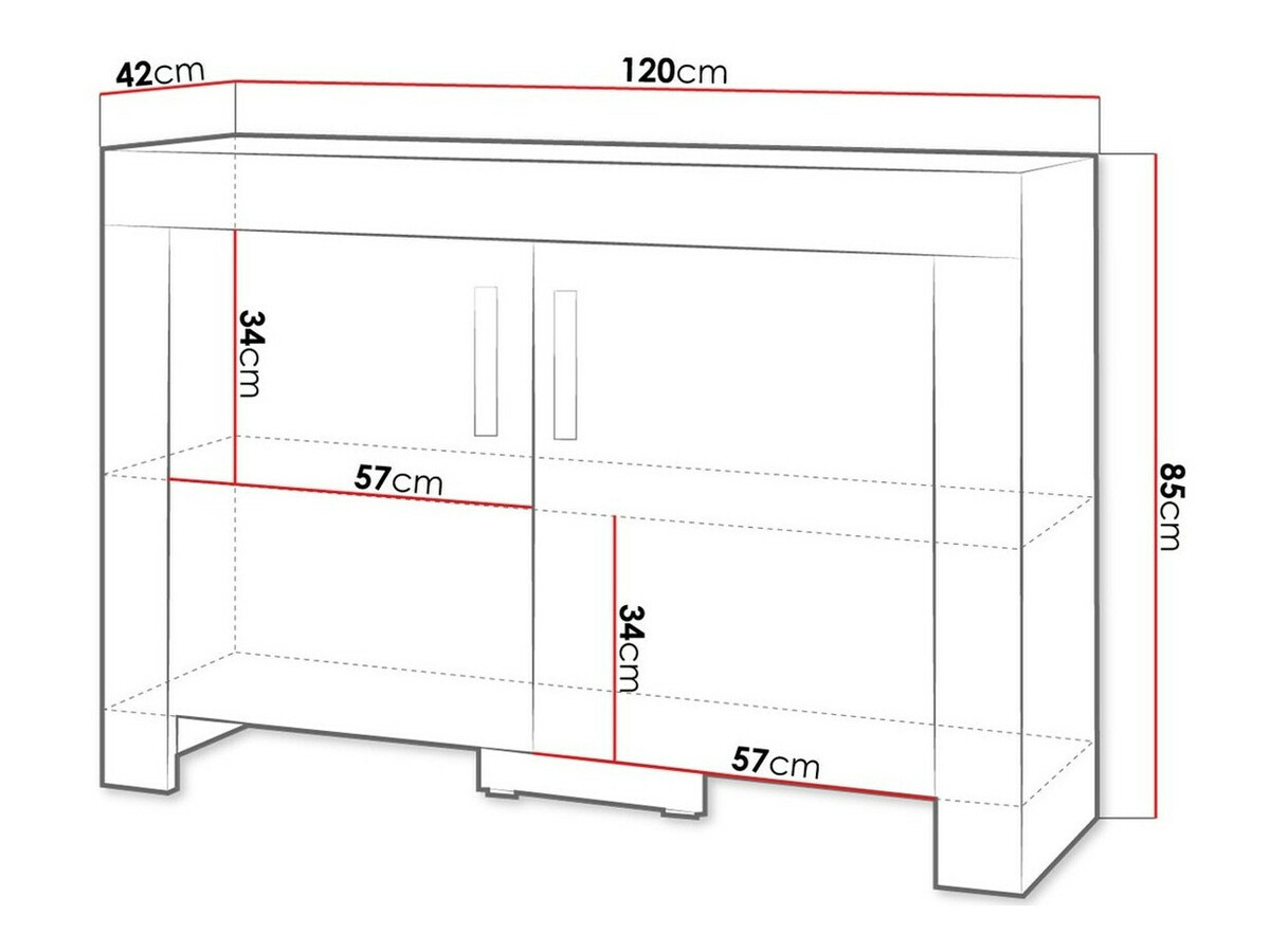 Sideboard Melfeli 109 (Sonoma eichenholz)