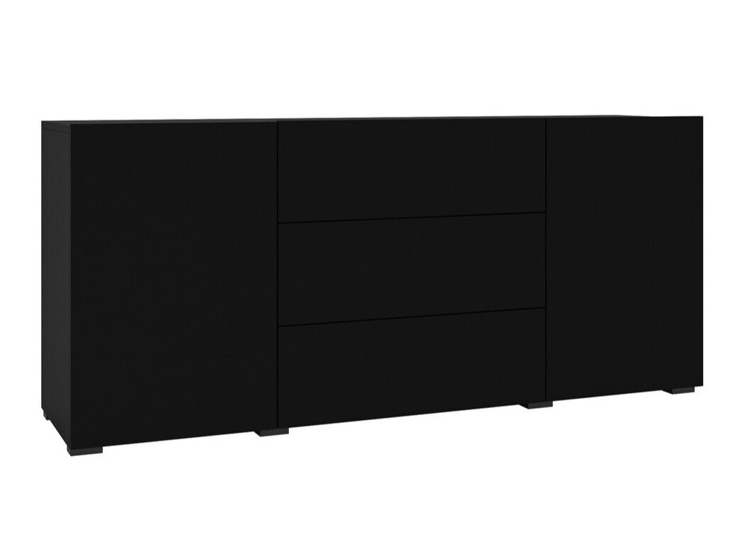 Kommode Revmiru 103 (Schwarz + Wotan Eiche)