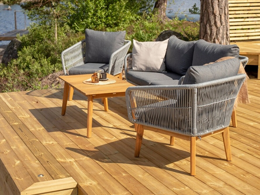 Gartenmöbel-Set Dallas 661 (Grau + Akazie)