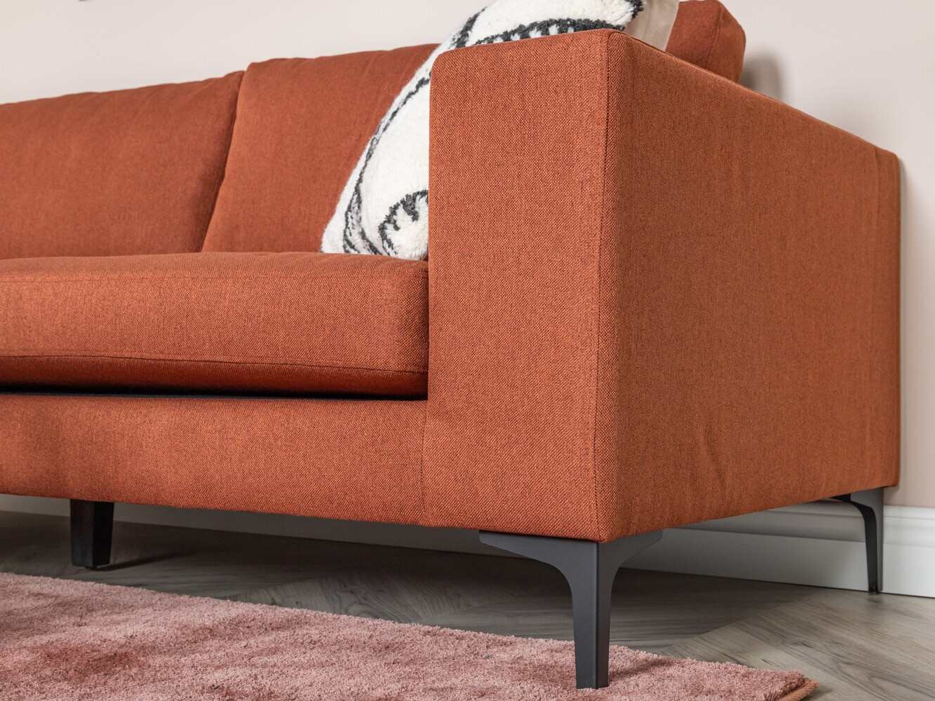 Sofa Dallas 2910 (Dunkelbraun + Schwarz)