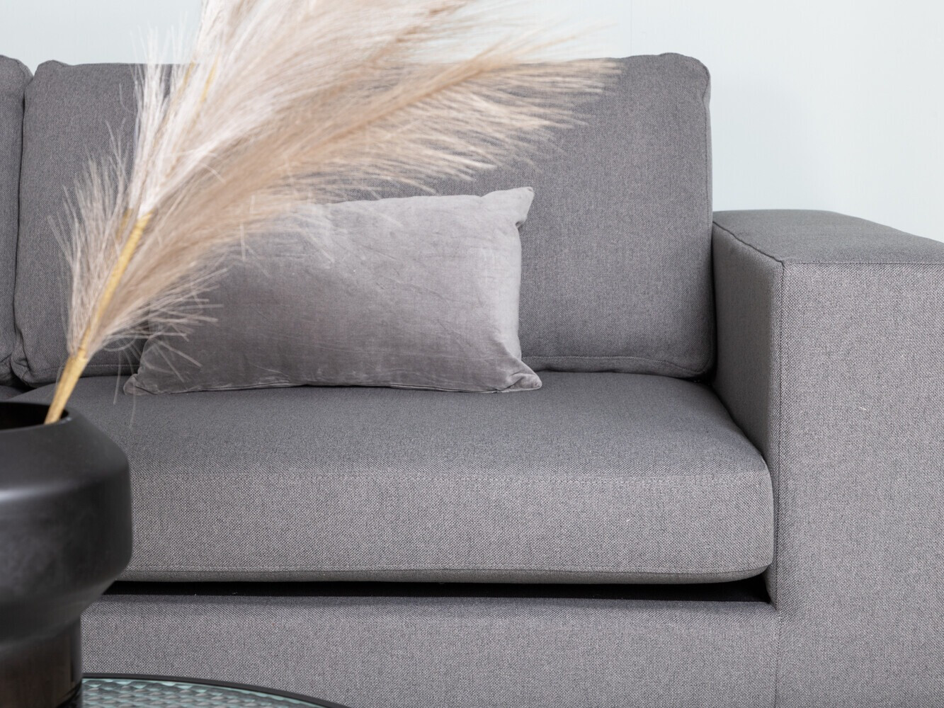 Sofa Dallas 2910 (Hellgrau + Schwarz)