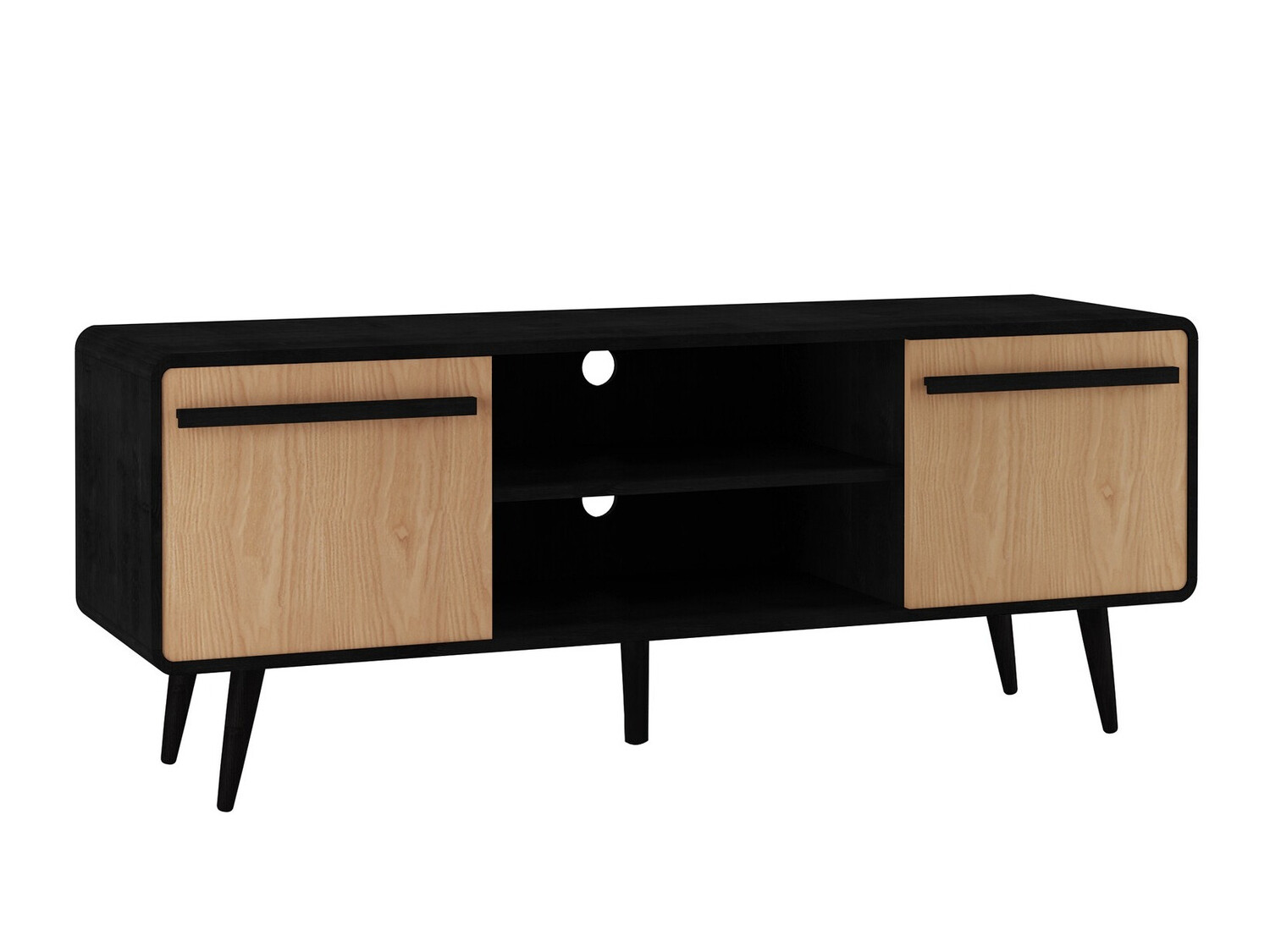 TV-Möbel Denton 359 (Schwarz + Eiche)