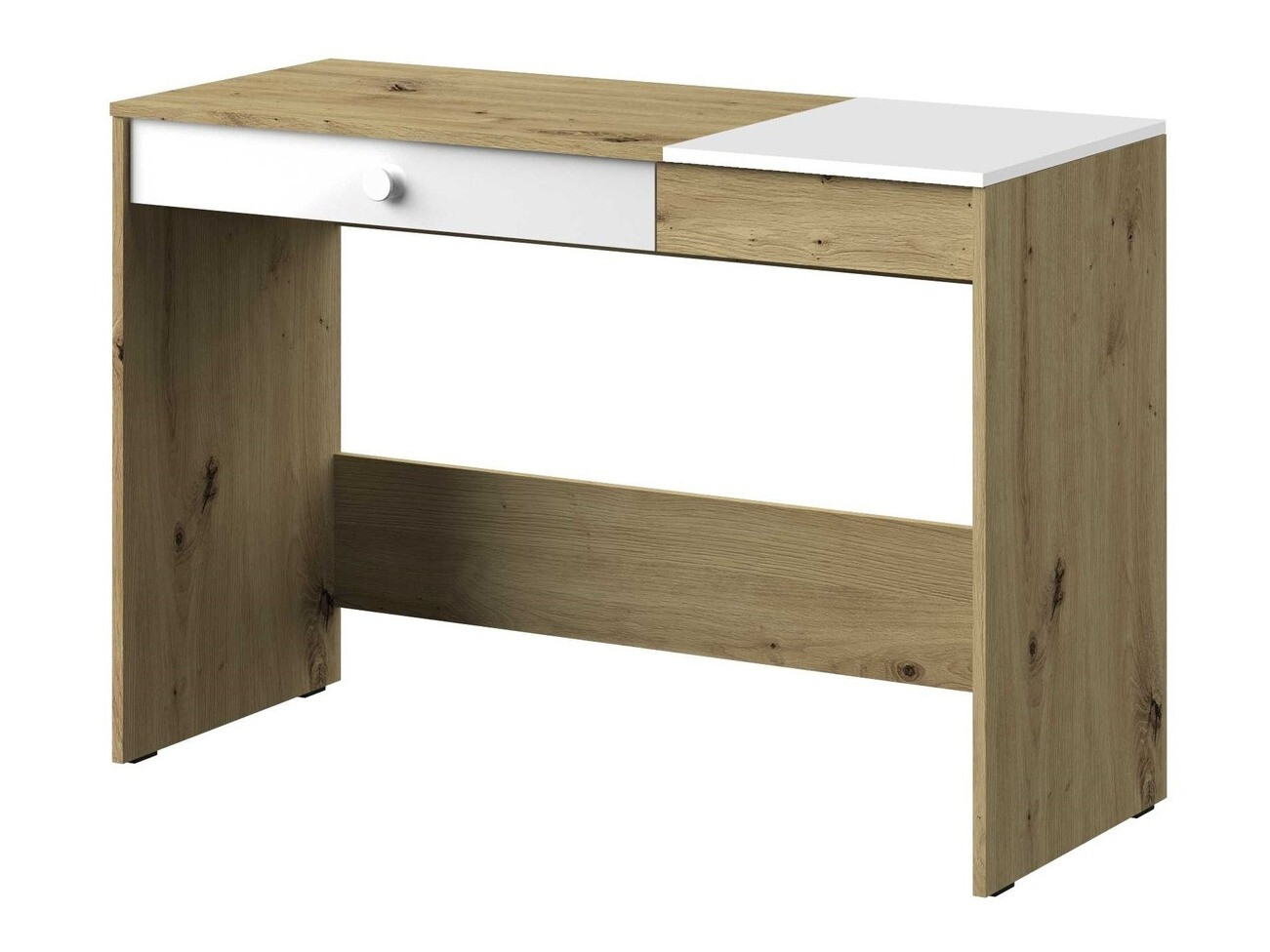 Bürotisch Mirelbu 109 (Artisan-Eiche + Weiss glänzend)
