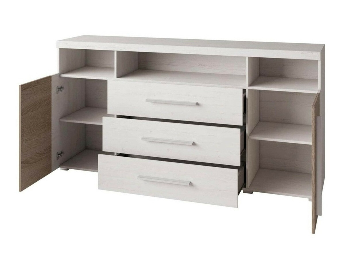 Kommode Sorciro 100 (Nussholzoptik + Eiche dunkel)