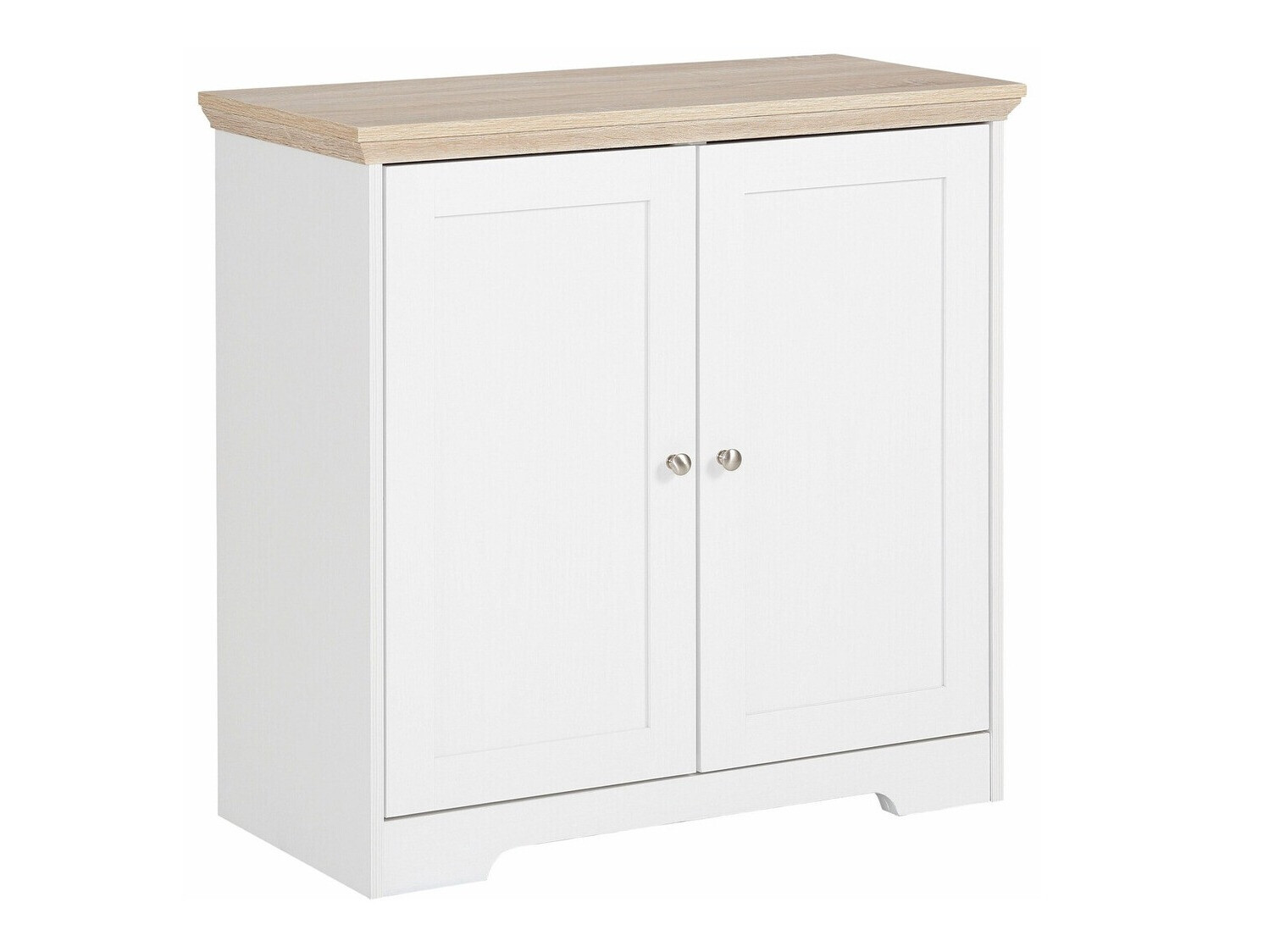 Sideboard Odemela 102 (Weiss + Eichenholzoptik hell)