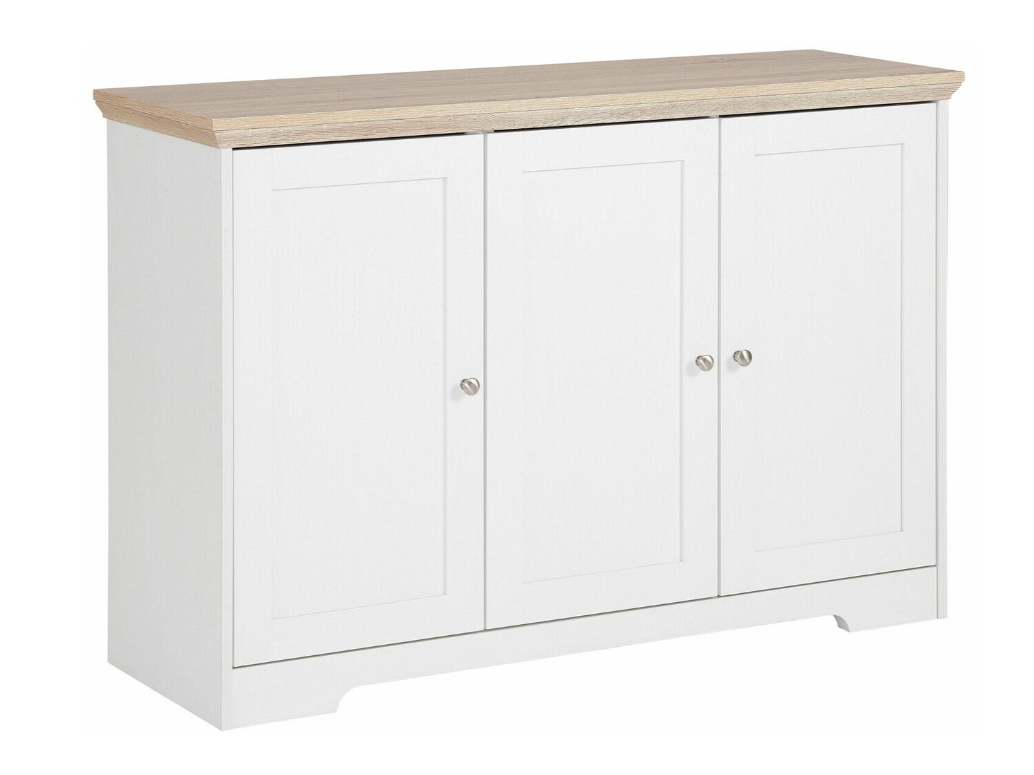Sideboard Odemela 103 (Weiss + Eichenholzoptik hell)