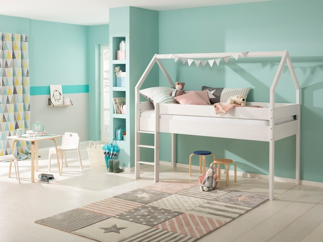 Hohes Bett Ruvfiva 106 (Weiss)