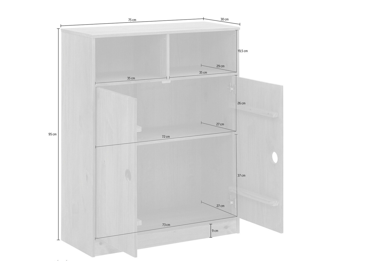 Sideboard Ruvfiva 116 (Weiss)