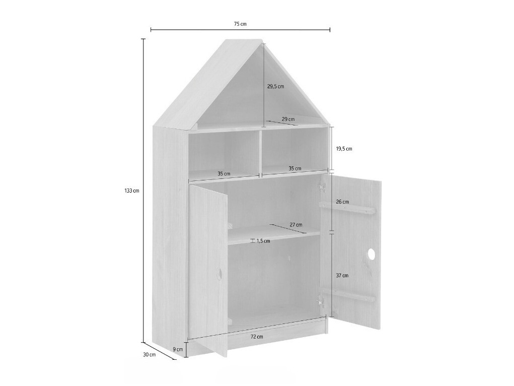 Sideboard Ruvfiva 117 (Kiefernholzoptik)