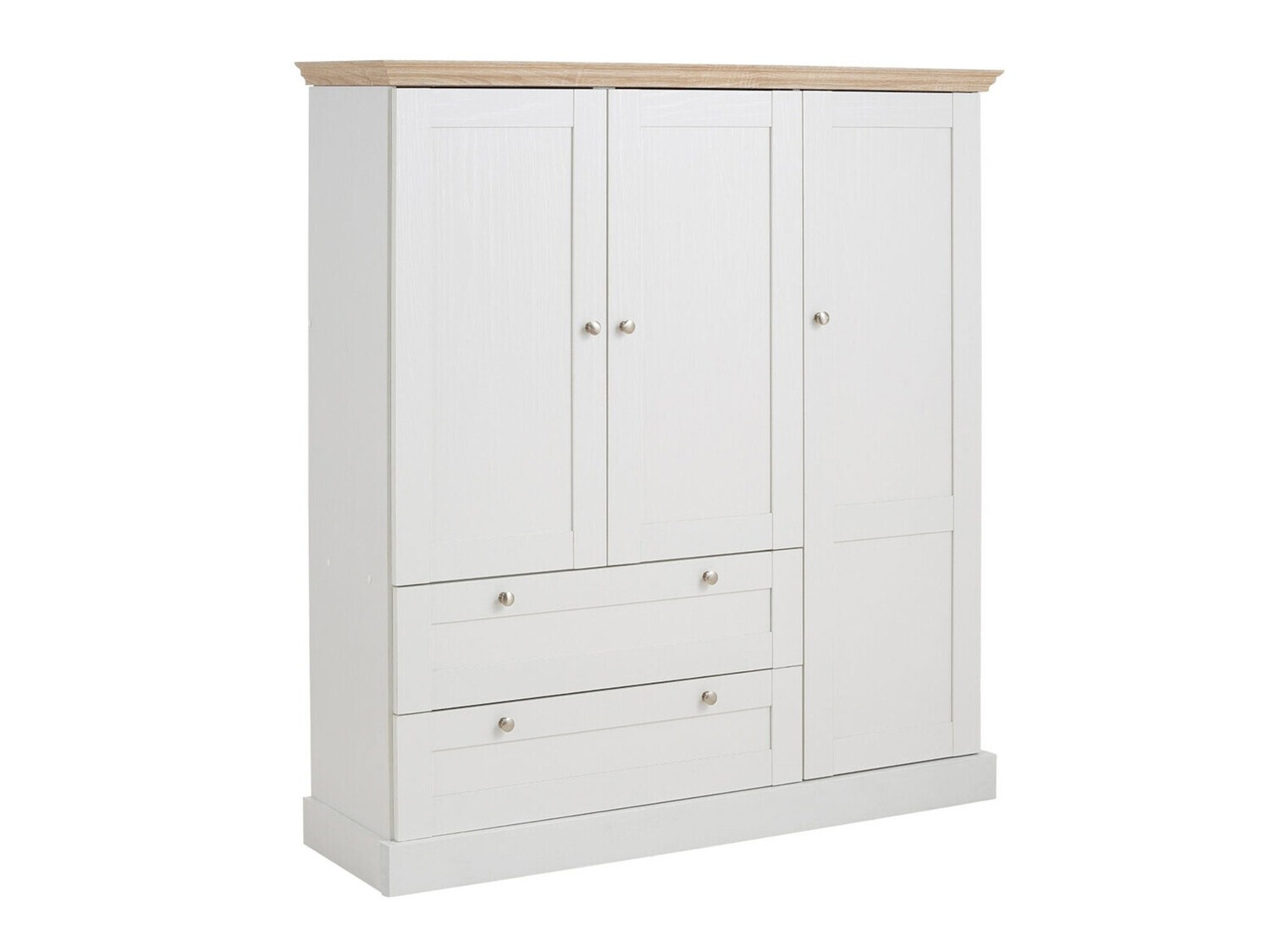 Kommoden Lirveri 103 (Weiss + Eichenholzoptik hell)