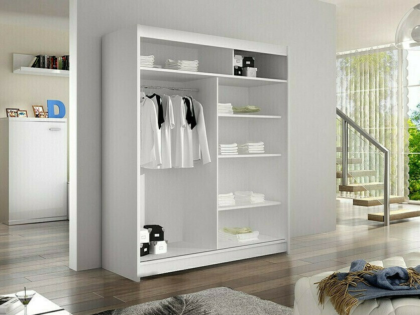 Kleiderschrank Closico Vastor I (Weiss + Artisan-Eiche)