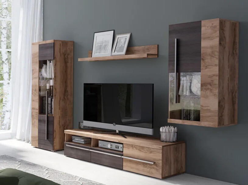 Regal Sorciro 104 (Nussholzoptik + Dunkle Eiche)
