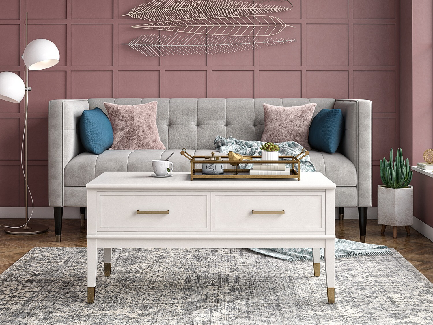 Couchtisch-Transformer CosmoLiving by Cosmopolitan Belromu 105 (Weiss)