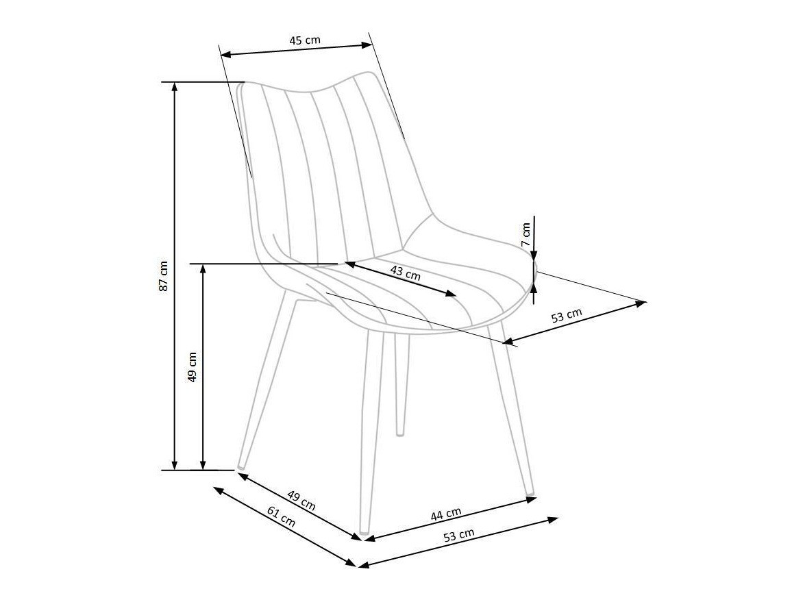 Stuhl Houston 883 (Grau + Schwarz)