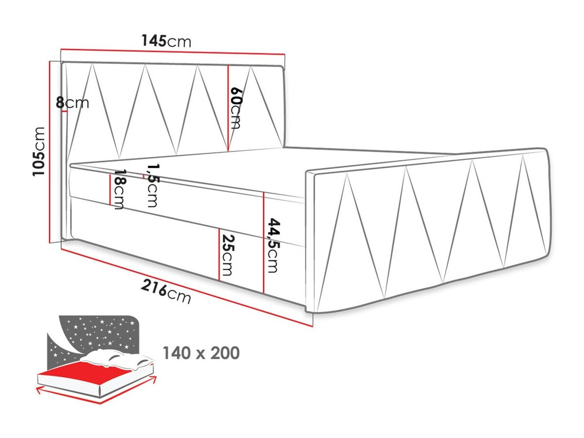 Boxspringbett Memphis 119 (Rico 13)