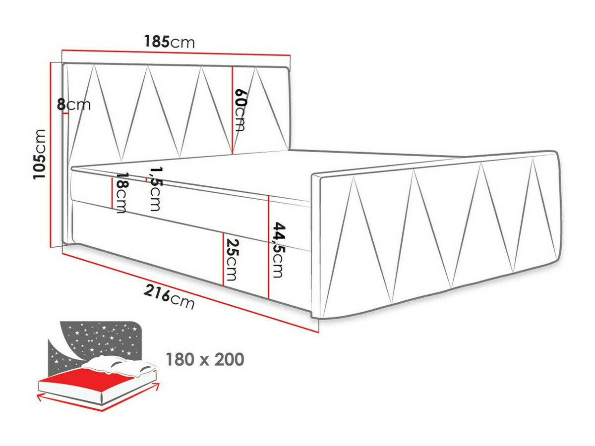 Boxspringbett Memphis 119 (Rico 13)