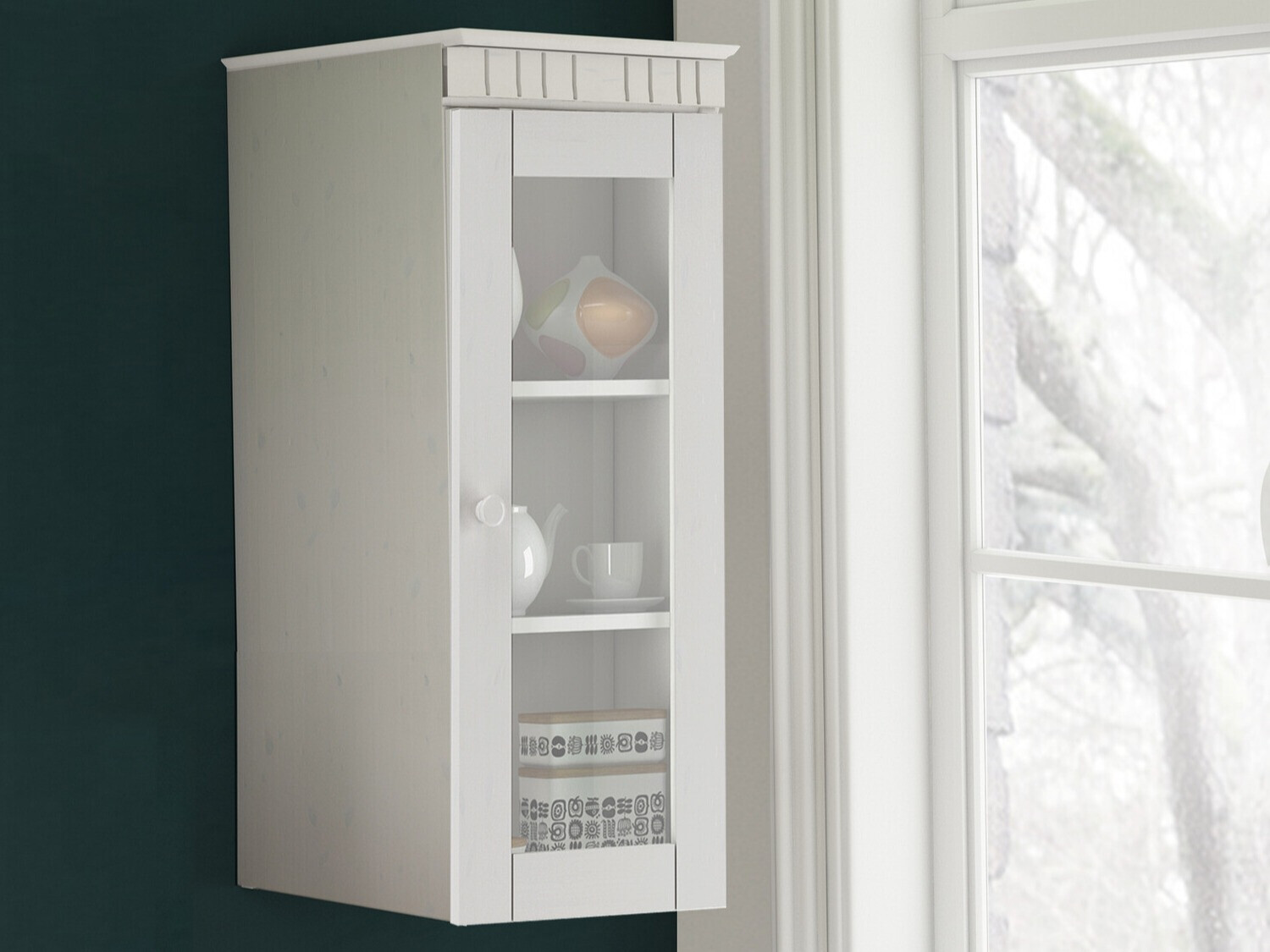 Wandregal Elbelba 104 (Weiss)