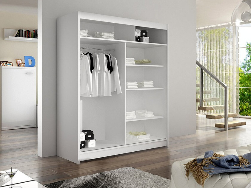 Kleiderschrank Closico Vastor III (Weiss + Artisan-Eiche)