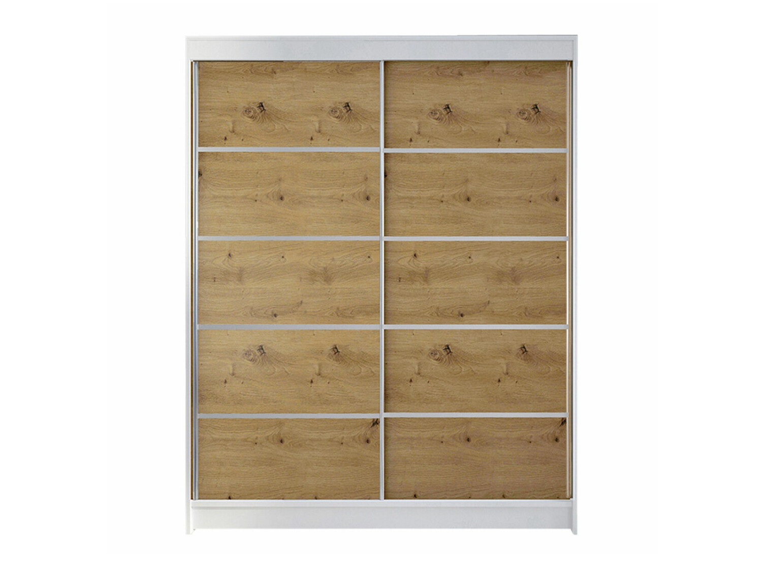 Kleiderschrank Closico Vastor IV (Weiss + Artisan Eichenholzoptik)