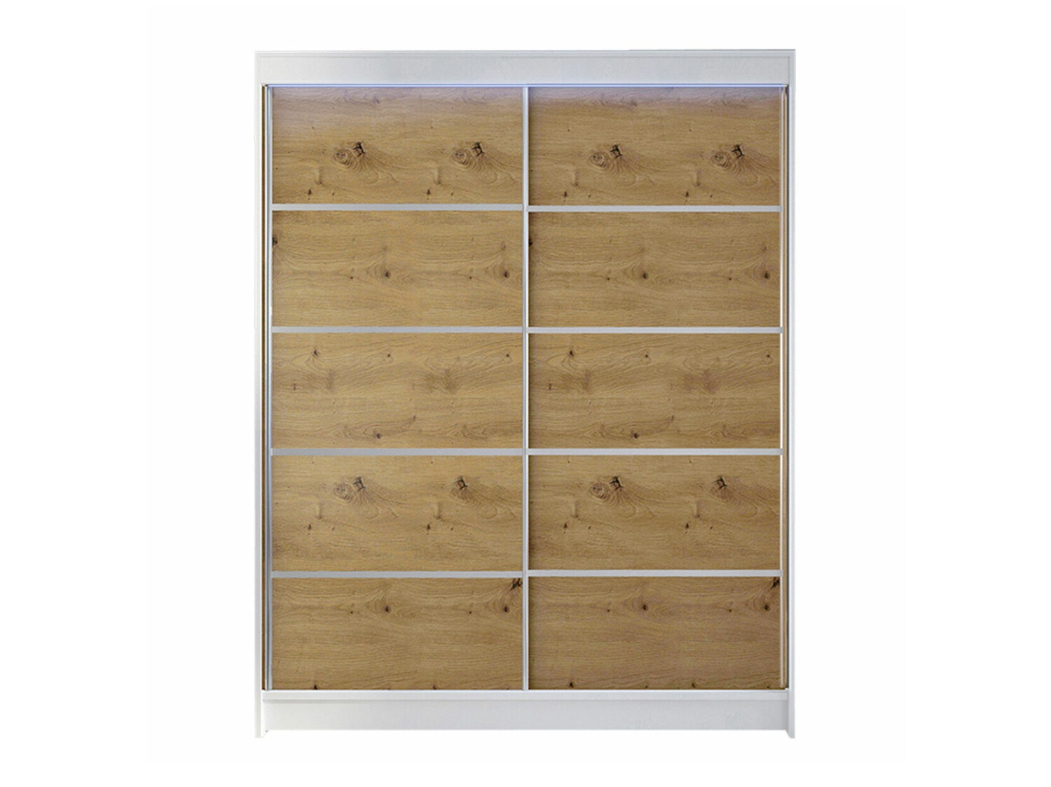 Kleiderschrank Closico Vastor IV (Weiss + Artisan Eichenholzoptik)