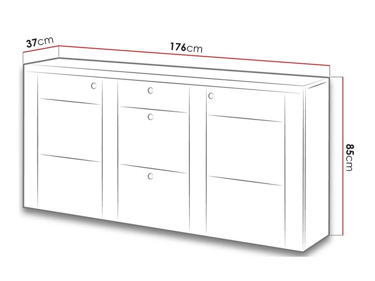 Kommode Salelbo 107 (Nussholzoptik)