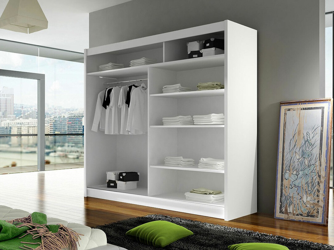 Kleiderschrank Closico Cavaris V (Weiss + Artisan-Eiche)