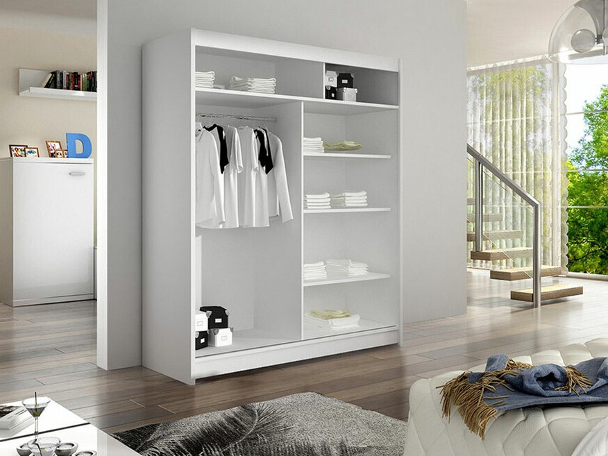 Kleiderschrank Closico Salvor II (Weiss + Artisan-Eiche)