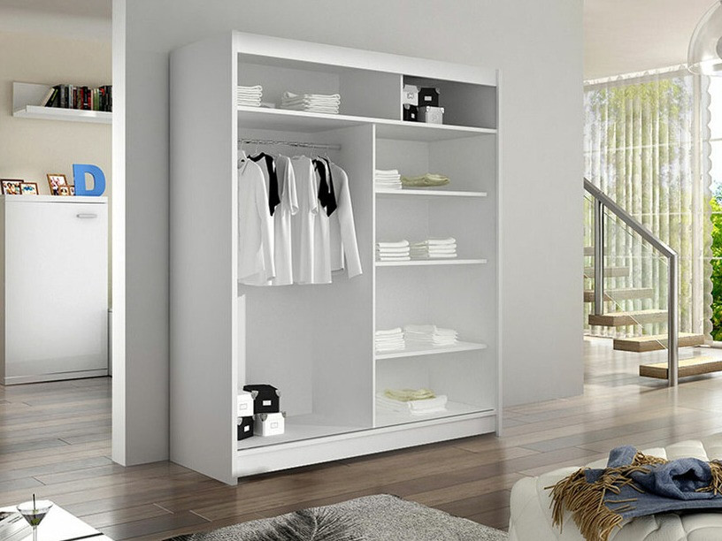 Kleiderschrank Closico Salvor V (Weiss + Artisan-Eiche)