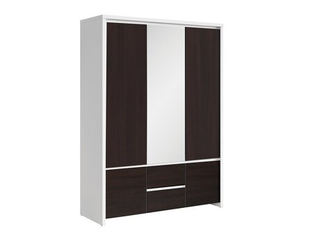 Kleiderschrank Nolroma 118 (Weiss + Wenge)
