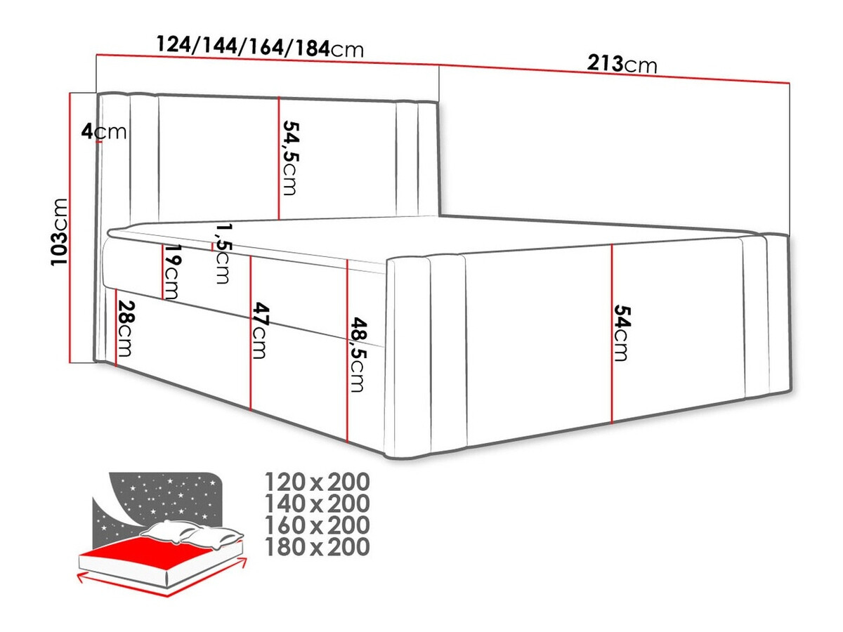 Boxspringbett Mel (Amor Velvet 4308)