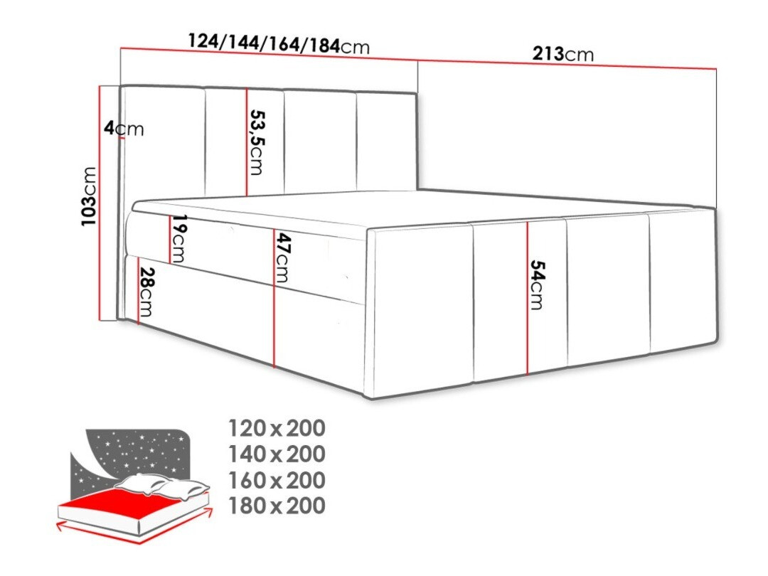 Boxspringbett Ventus (Ikar 01)