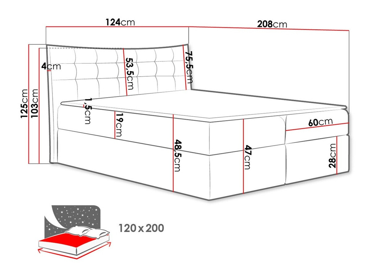 Boxspringbett Baltimore 157 (Kronos 22)