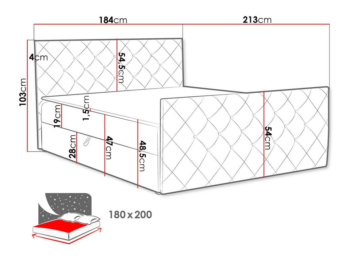 Boxspringbett Baltimore 158 (Amor Velvet 4304)