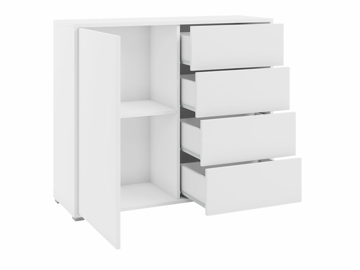 Kommode Comfivo Tutela I (Weiss + Matt weiss)