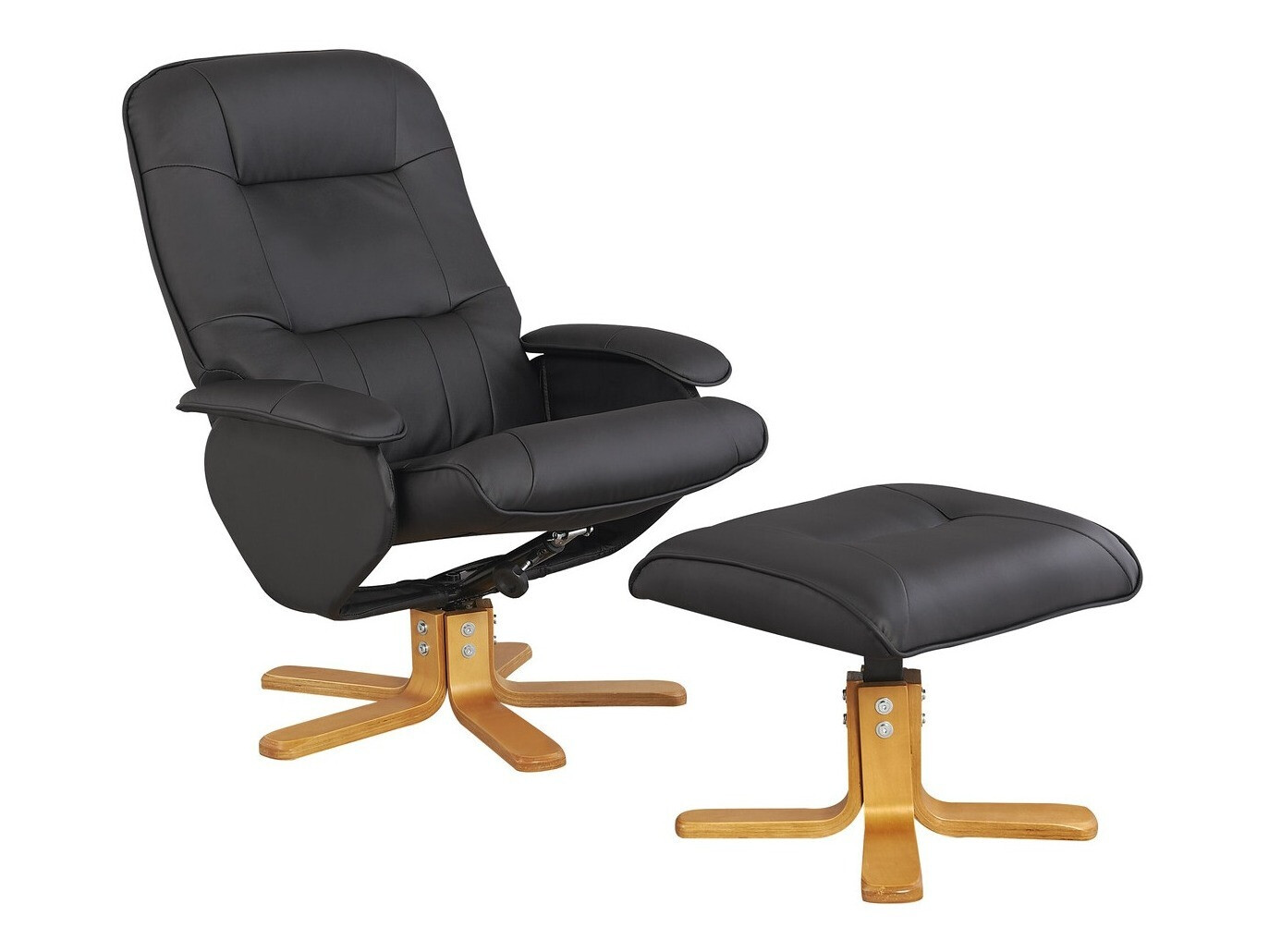 Sessel Denton 293 (Schwarz + Helles Holz)