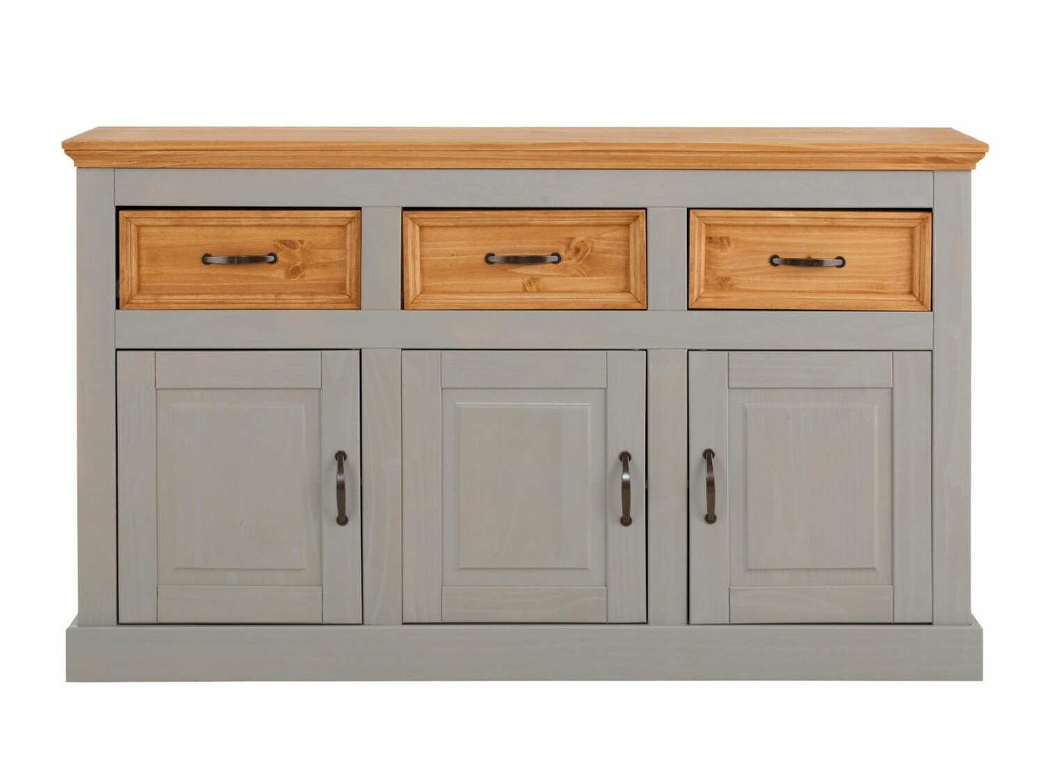 Kommoden Tolelio 101 (Grau + Kiefernholzoptik)