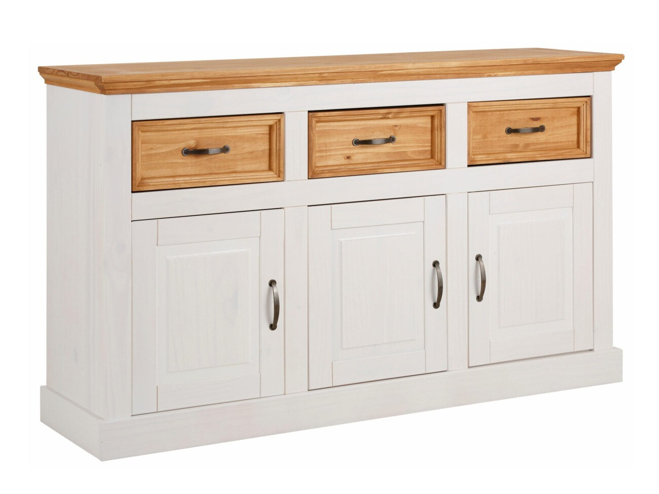 Kommoden Tolelio 101 (Weiss + Kiefernholzoptik)