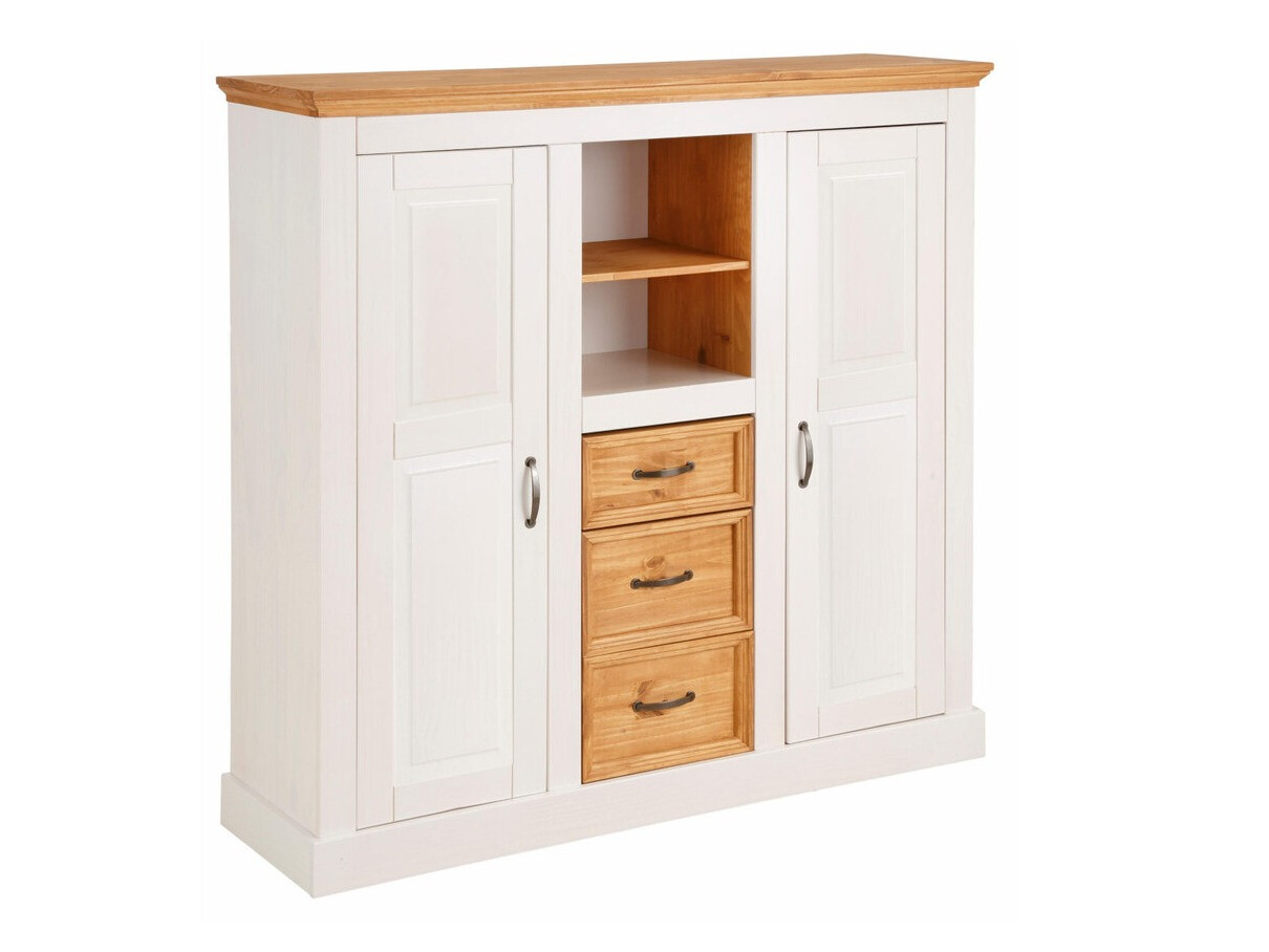 Kommoden Tolelio 104 (Weiss + Kiefernholzoptik)