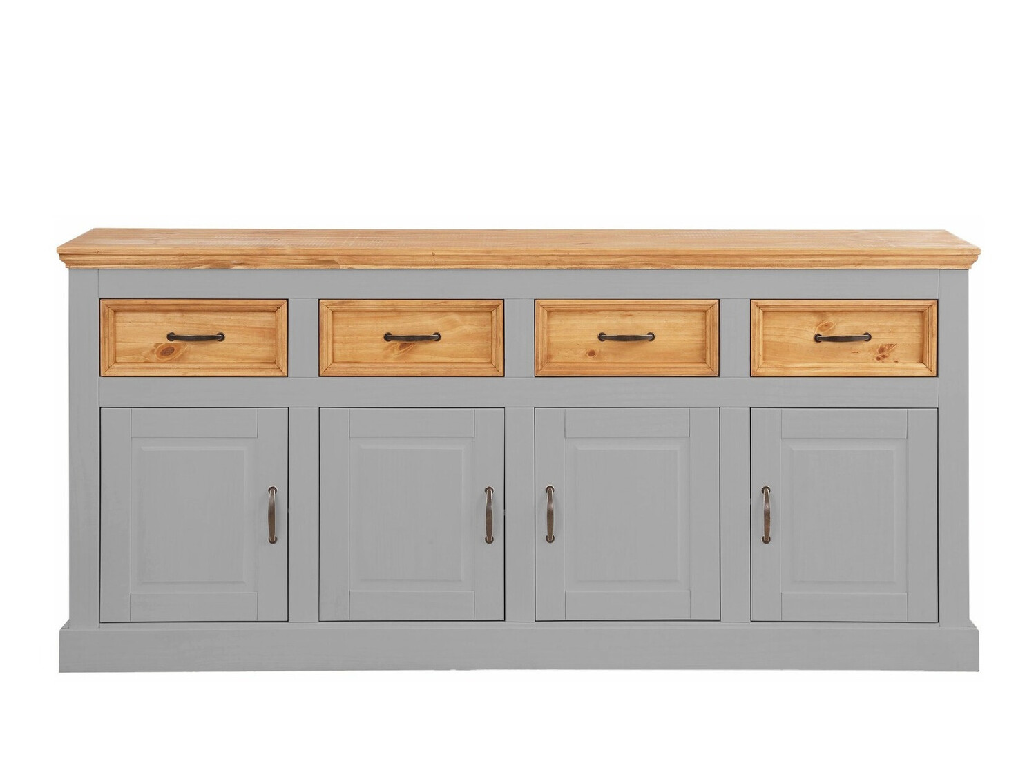 Kommode Tolelio 106 (Grau + Kiefernholzoptik)