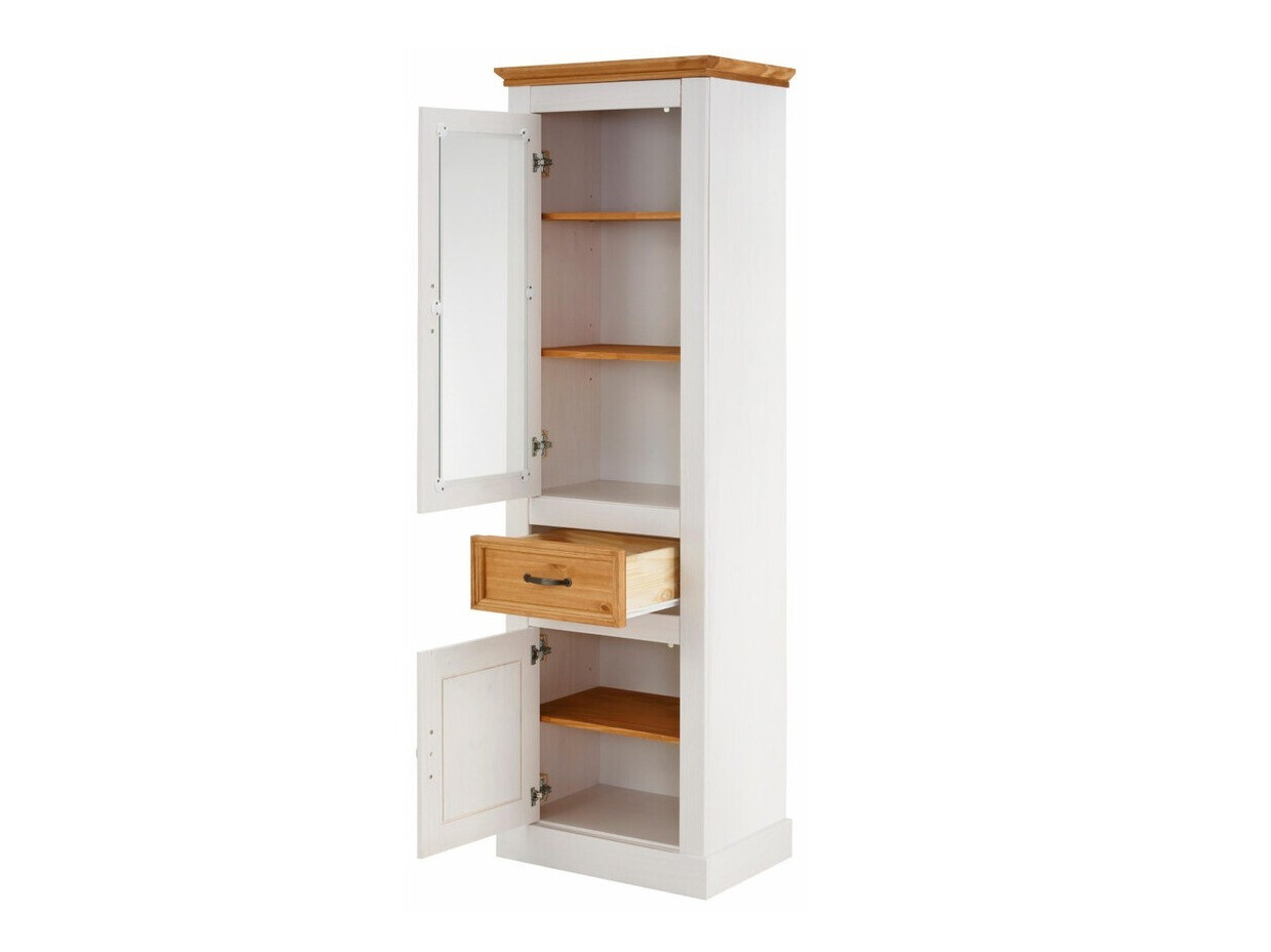 Regal Tolelio 105 (Weiss + Kiefernholzoptik)