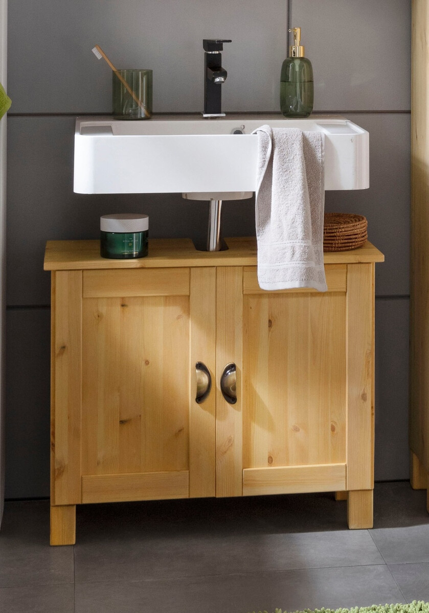 Stehender Badezimmerschrank für ein Waschbecken Serelbu 103 (Kiefernholzoptik)