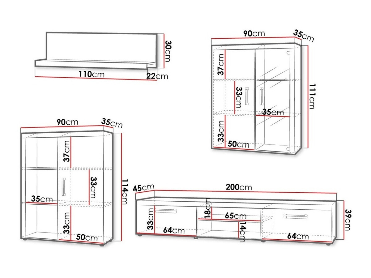 Wohnzimmer-Sets Cormiru 110 (Pflaume + graphit)