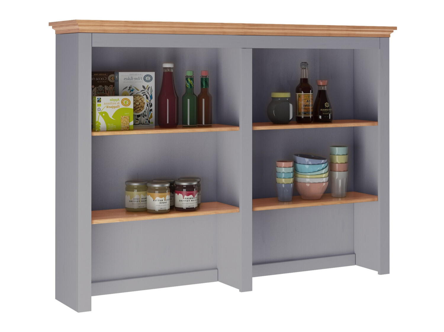 Regal Tolelio 111 (Grau + Kiefernholzoptik)