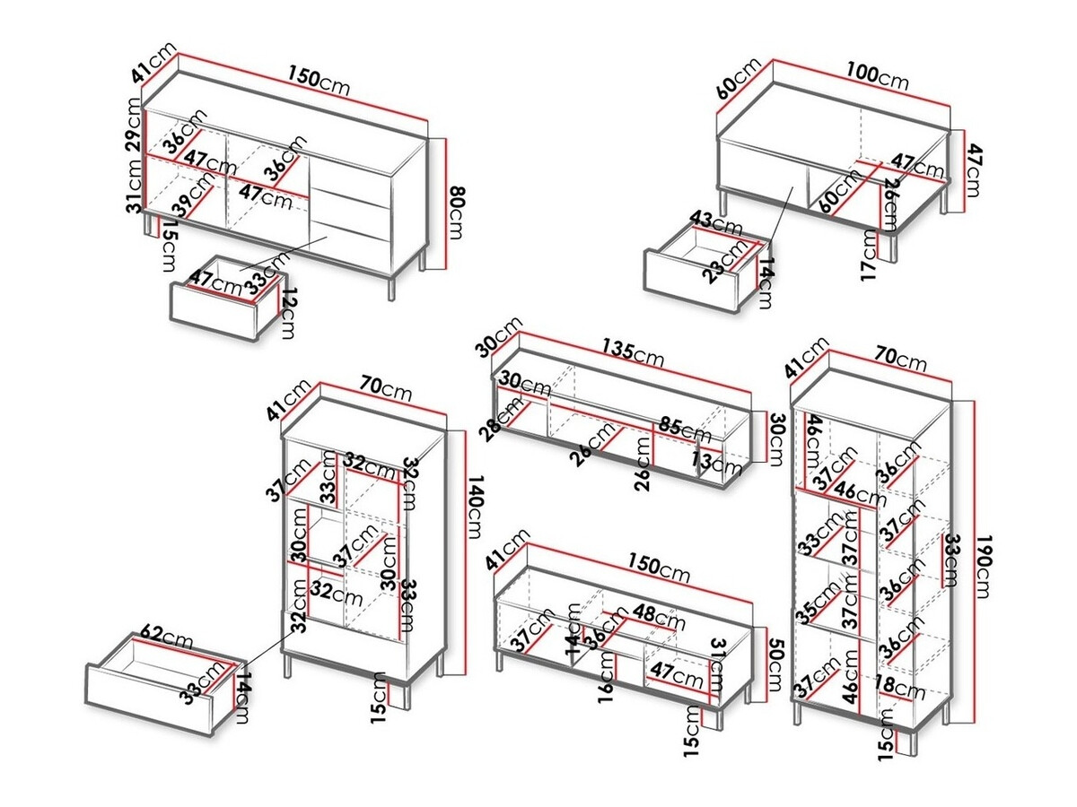 Wohnzimmer-Set Lomsore 107 (Weiss)