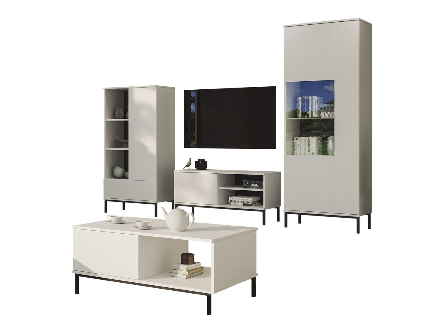 Wohnzimmer-Set Lomsore 109 (Weiss)