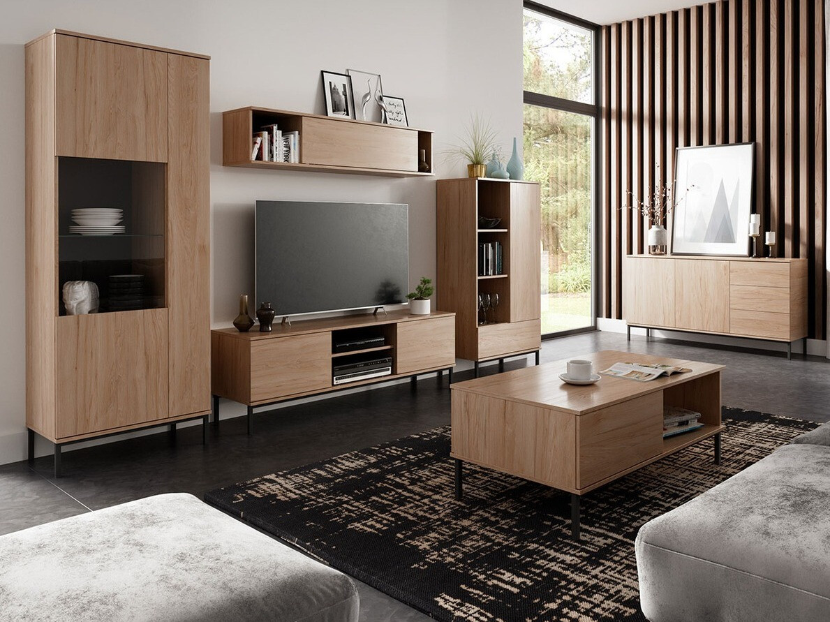 Wohnzimmer-Set Lomsore 107 (Helles Holz)