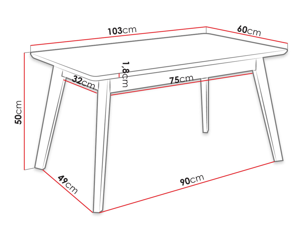 Couchtisch Racine 116 (Schwarz)